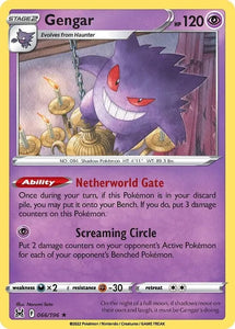 Pokemon TCG - LOST ORIGIN - 066/196 - GENGAR - Reverse Holo - Rare