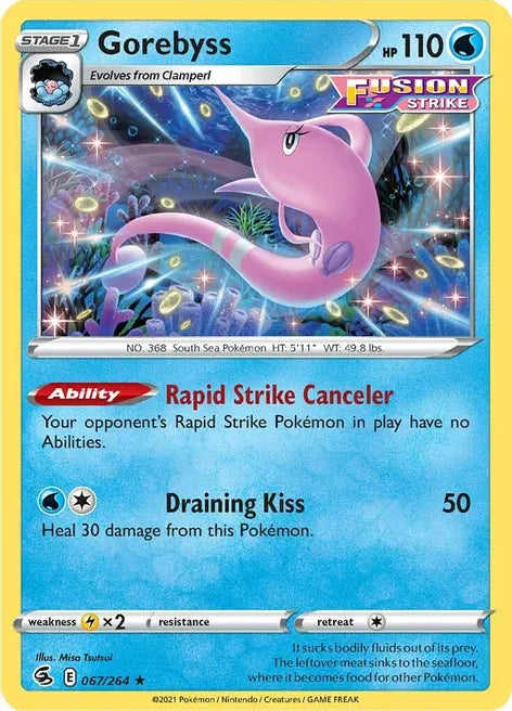 Pokemon TCG - FUSION STRIKE - 067/264 - GOREBYSS - Reverse Holo - Rare