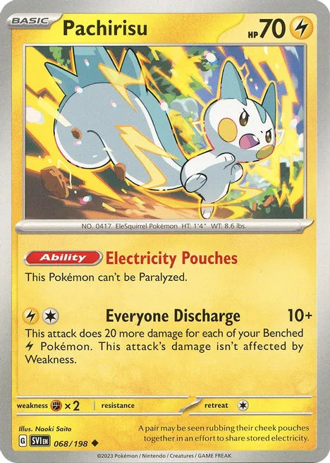 Pokemon TCG - SCARLET & VIOLET - 068/198 - PACHIRISU - Uncommon