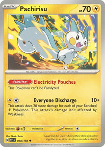 Pokemon TCG - SCARLET & VIOLET - 068/198 - PACHIRISU - Reverse Holo - Uncommon