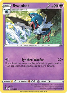 Pokemon TCG - EVOLVING SKIES - 069/203 - SWOOBAT - Uncommon