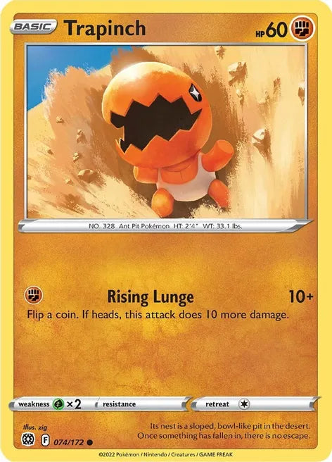 Pokemon TCG - BRILLIANT STARS - 074/172 - TRAPINCH - Common