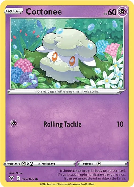 Pokemon TCG - VIVID VOLTAGE - 075/185 - COTTONEE - Reverse Holo - Common