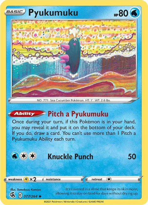 Pokemon TCG - FUSION STRIKE - 077/264 - PYUKUMUKU - Uncommon