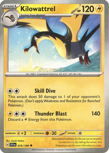 Pokemon TCG - SCARLET & VIOLET - 079/198 - KILOWATTREL - Uncommon