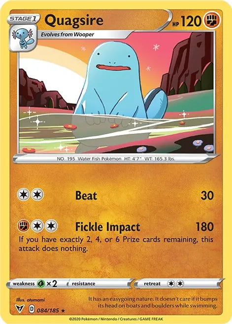 Pokemon TCG - VIVID VOLTAGE - 084/185 - QUAGSIRE - Rare