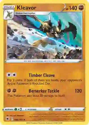 Pokemon TCG - KLEAVOR - REVERSE HOLO - 86/189 - ASTRAL RADIANCE - RARE