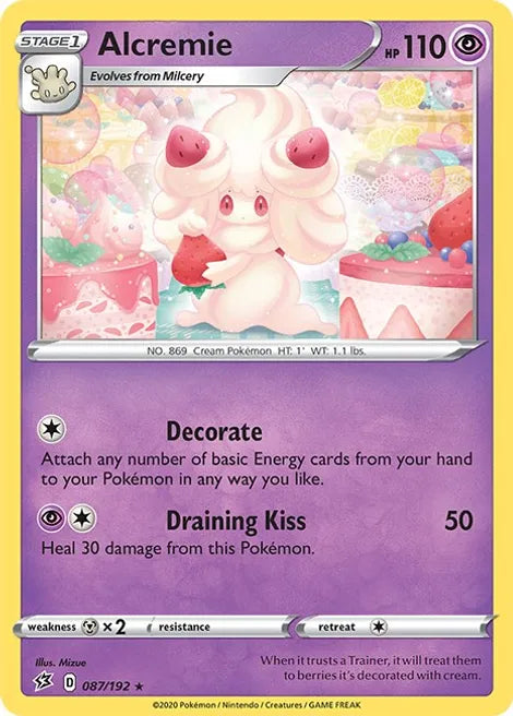 Pokemon TCG - REBEL CLASH - 087/192 - ALCREMIE - Rare