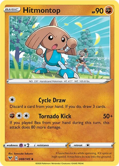 Pokemon TCG - VIVID VOLTAGE - 088/185 - HITMONTOP - Uncommon