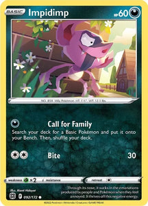 Pokemon TCG - BRILLIANT STARS - 092/172 - IMPIDIMP - Common