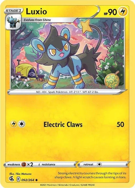 Pokemon TCG - FUSION STRIKE - 092/264 - LUXIO - Uncommon