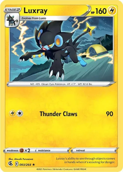 Pokemon TCG - FUSION STRIKE - 093/264 - LUXRAY - Rare