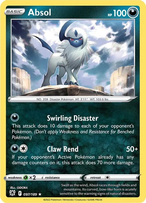 Pokemon TCG - ABSOL - REVERSE HOLO - 97/189 - ASTRAL RADIANCE - RARE