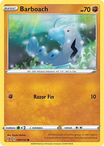 Pokemon TCG - REBEL CLASH - 099/192 - BARBOACH - Common