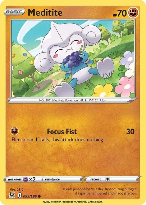 Pokemon TCG - LOST ORIGIN - 103/196 - MEDITITE - Common