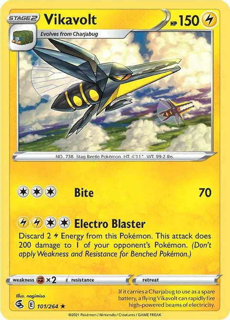 Pokemon TCG - FUSION STRIKE - 101/264 - VIKAVOLT - Rare