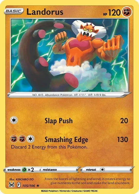 Pokemon TCG - LOST ORIGIN - 105/196 - LANDORUS - Rare