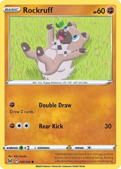 Pokemon TCG - LOST ORIGIN - 109/196 - ROCKRUFF - Common