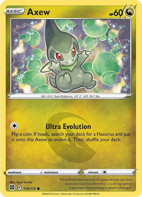 Pokemon TCG - BRILLIANT STARS - 110/172 - AXEW - Common