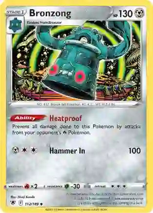 Pokemon TCG - ASTRAL RADIANCE - 112/189 - BRONZONG - REVERSE HOLO - UNCOMMON