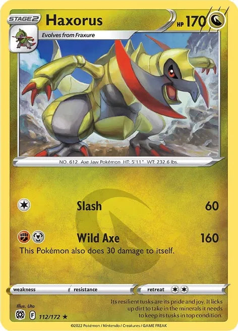 Pokemon TCG - BRILLIANT STARS - 112/172 - HAXORUS - Rare