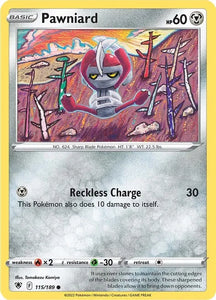 Pokemon TCG - ASTRAL RADIANCE - 115/189 - PAWNIARD - Reverse Holo - Common