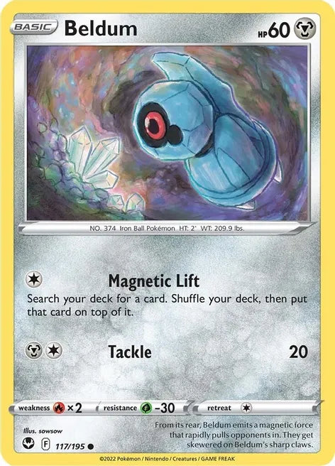 Pokemon TCG - SILVER TEMPEST - 117/195 - BELDUM - Common