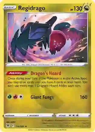 Pokemon TCG - REGIDRAGO - REVERSE HOLO - 118/189 - ASTRAL RADIANCE - RARE