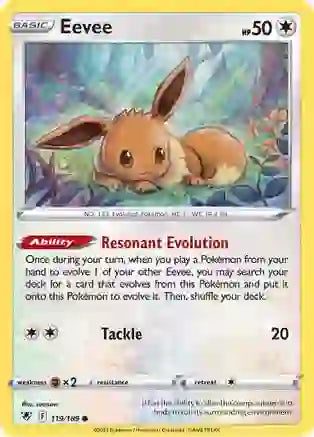 Pokemon TCG - ASTRAL RADIANCE - 119/189 - EEVEE - Reverse Holo - Common