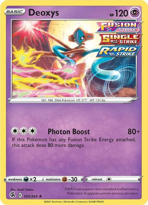 Pokemon TCG - FUSION STRIKE - 120/264 - DEOXYS - Reverse Holo - Rare