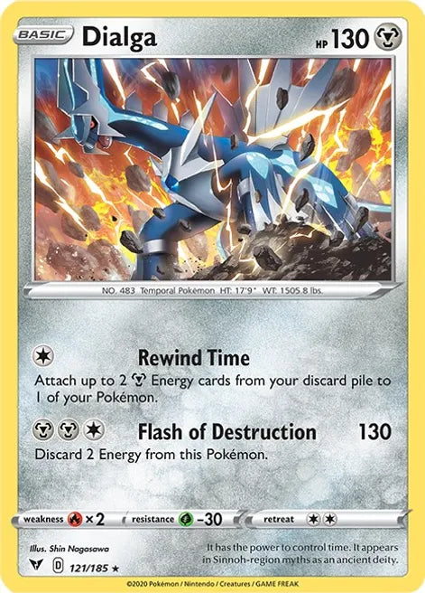 Pokemon TCG - DIALGA - VIVID VOLTAGE - 121/185 - DIALGA - Reverse Holo - Rare