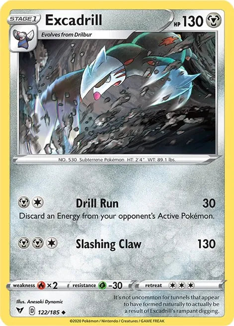 Pokemon TCG - VIVID VOLTAGE - 122/185 - EXCADRILL - Uncommon