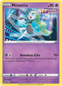 Pokemon TCG - FUSION STRIKE - 124/264 - MELOETTA - Rare