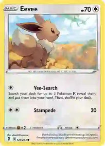 Pokemon TCG - EVOLVING SKIES - 125/203 - EEVEE - Reverse Holo - Common