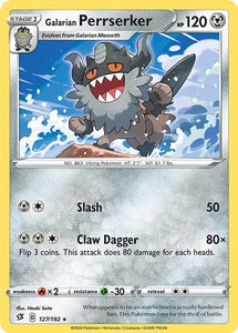 Pokemon TCG - REBEL CLASH - 127/192 - GALARIAN PERRSERKER - Rare