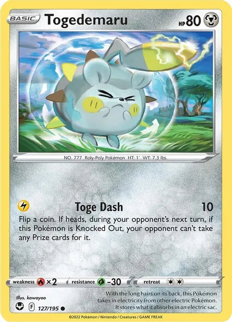 Pokemon TCG - SILVER TEMPEST - 127/195 - TOGEDEMARU - Common