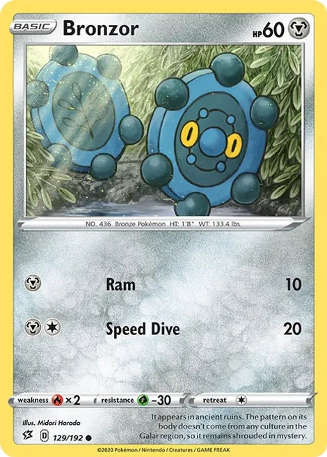 Pokemon TCG - REBEL CLASH - 129/192 - BRONZOR - Common