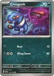 Pokemon TCG - SCARLET & VIOLET - 130/198 - CROAGUNK - Reverse Holo - Common