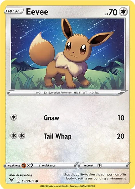 Pokemon TCG - VIVID VOLTAGE - 130/185 - EEVEE - Common