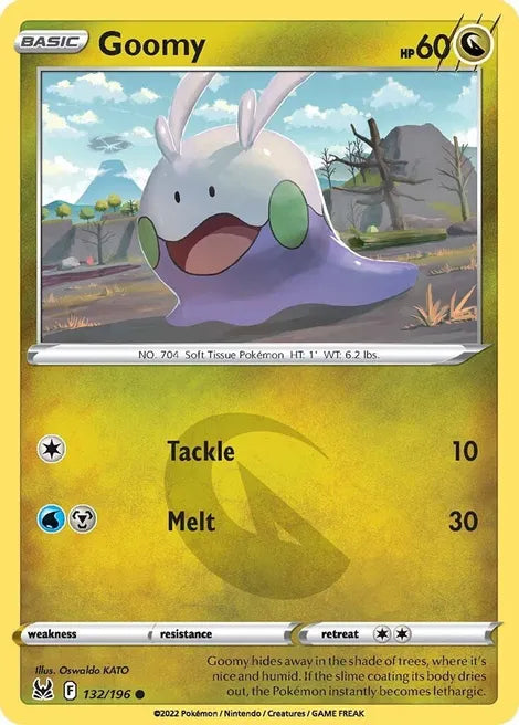 Pokemon TCG - LOST ORIGIN - 132/196 - GOOMY - Reverse Holo - Common