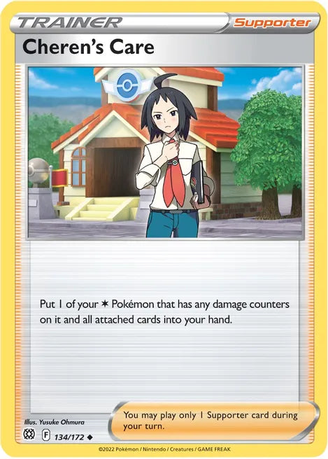 Pokemon TCG - BRILLIANT STARS - 134/172 - CHEREN`S CARE - Trainer