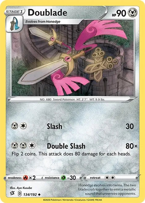 Pokemon TCG - REBEL CLASH - 134/192 - DOUBLADE - Uncommon