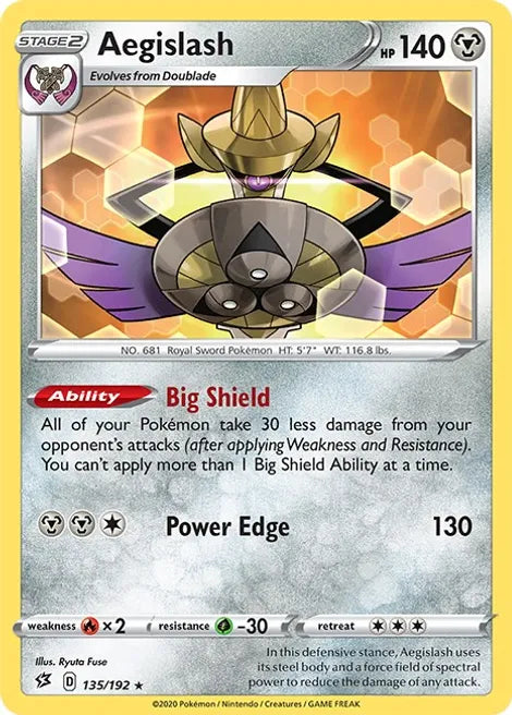 Pokemon TCG - REBEL CLASH - 135/192 - AEGISLASH - Rare