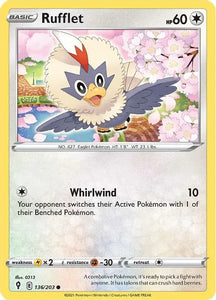 Pokemon TCG - EVOLVING SKIES - 136/203 - RUFFLET - Common