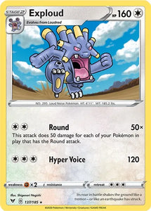 Pokemon TCG - VIVID VOLTAGE - 137/185 - EXPLOUD - Reverse Holo - Rare