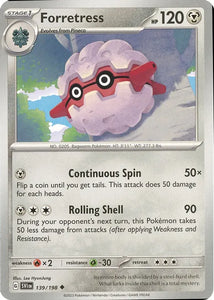 Pokemon TCG - SCARLET & VIOLET - 139/198 - FORRETRESS - Uncommon