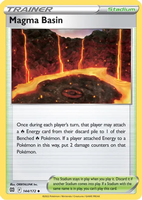 Pokemon TCG - BRILLIANT STARS - 144/172 - MAGMA BASIN - Reverse Holo - Trainer