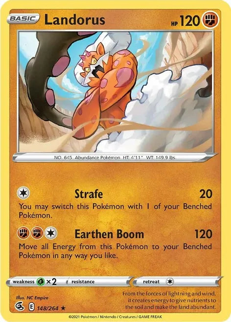 Pokemon TCG - FUSION STRIKE - 148/264 - LANDORUS - Reverse Holo - Rare