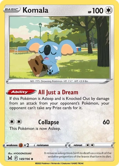 Pokemon TCG - LOST ORIGIN - 149/196 - KOMALA - Uncommon