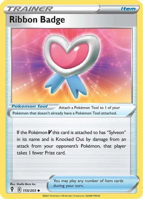 Pokemon TCG - EVOLVING SKIES - 155/203 - RIBBON BADGE - Trainer